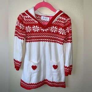 3T girls Valentine’s Day cotton k it sweater dress Childrens Place brand